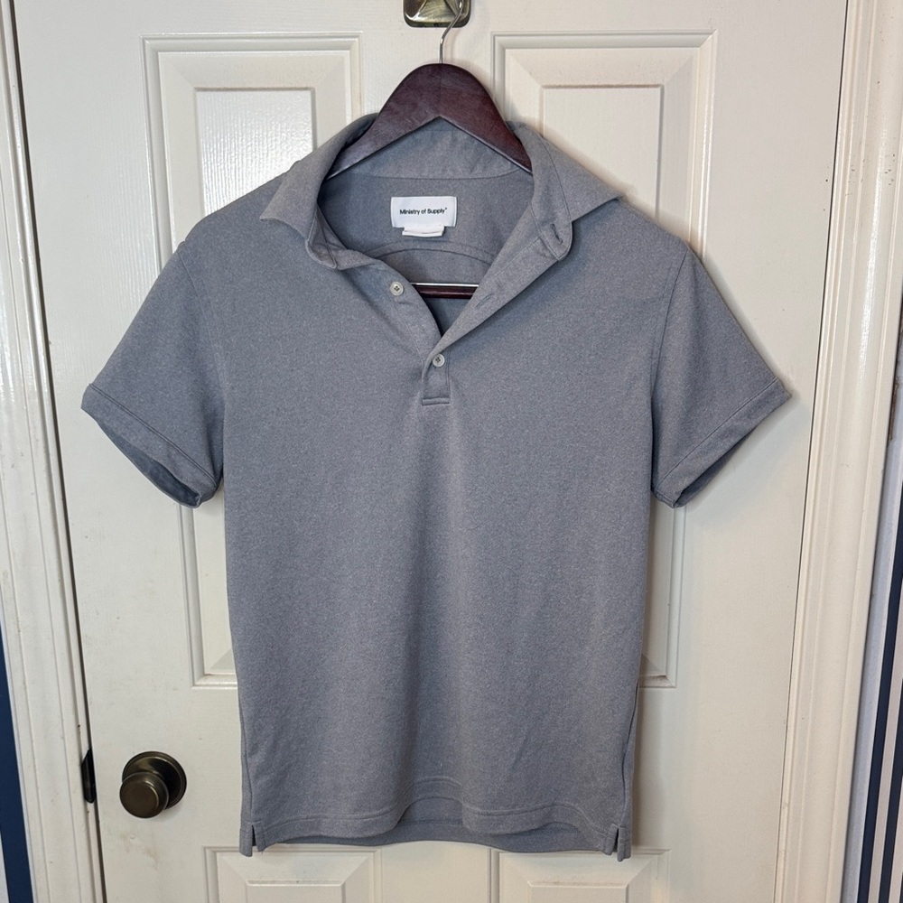 Ministry of Supply Gray Polo Shirt